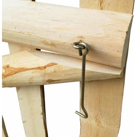 HAPPYSHOPPING Portillon De Cloture Simple Bois De Noisetier 100 X 100 Cm 5 HAPPYSHOPPING Portillon De Cloture Simple Bois De Noisetier 100 X 100 Cm – Image 3