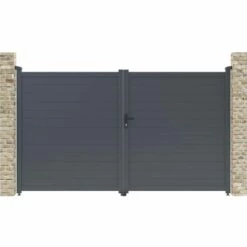 HABITAT ET JARDIN Portail Aluminium "Marc" - 299.5 X 180.9 Cm - Gris