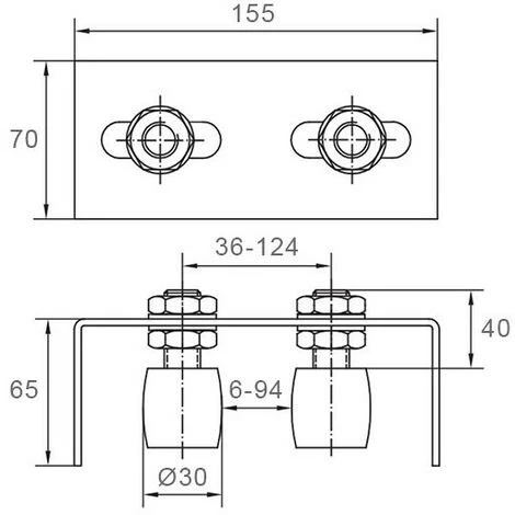 ESTEBRO Plaque Guide Simple - 2 Olives - Acier 4 ESTEBRO Plaque Guide Simple - 2 Olives - Acier – Image 2