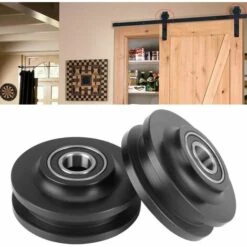 Roulettes Coulissantes Guide Pour Portail Rails Au Sol Coulissants2pièces Fontainebleau （le Noir） -Portail Soldes Boutique 42713979 2