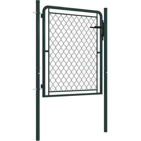 HOMMOO Portillon Acier 100x100 Cm Vert 4 HOMMOO Portillon Acier 100x100 Cm Vert – Image 2