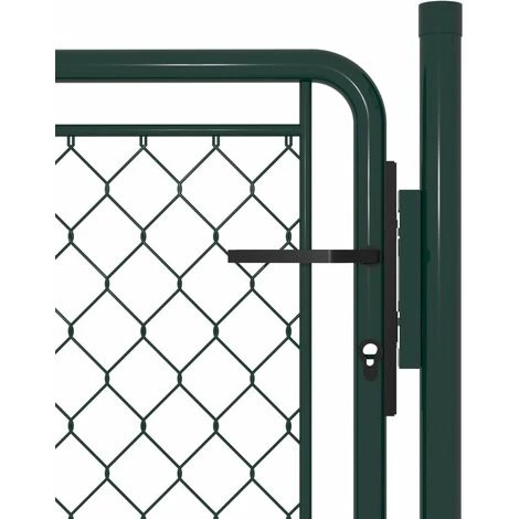 HOMMOO Portillon Acier 100x100 Cm Vert 5 HOMMOO Portillon Acier 100x100 Cm Vert – Image 3
