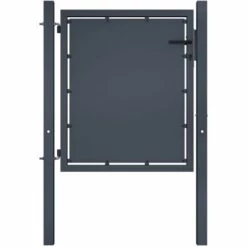 HOMMOO Portail De Jardin Acier 100 X 100 Cm Anthracite