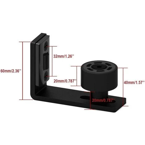 GUAZHUNIFR Guide Pour Portail Ajustable Guide De Plancher Mur / Porte Guide Inférieur Pour Porte En Bois Coulissante, Guazhuni Noir 4 GUAZHUNIFR Guide Pour Portail Ajustable Guide De Plancher Mur / Porte Guide Inférieur Pour Porte En Bois Coulissante, Guazhuni Noir – Image 2