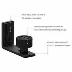 Ajustable Guide De Plancher Mur / Porte Guide Inférieur Pour Porte En Bois Coulissante, Noir，Starlight -Portail Soldes Boutique 47746499 5