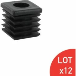 SECURY-T MONACO Capuchon Noir/embout Pour Tube Portail Du Haut 4 Coins 40X40X40 Mm