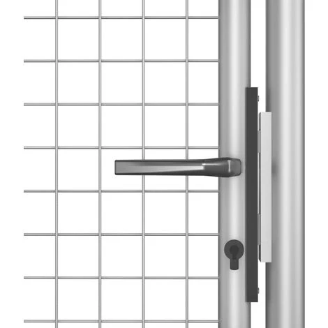 YOUTHUP Porte De Jardin Acier Galvanisé 105x150 Cm Argenté - Argent 6 YOUTHUP Porte De Jardin Acier Galvanisé 105x150 Cm Argenté - Argent – Image 4