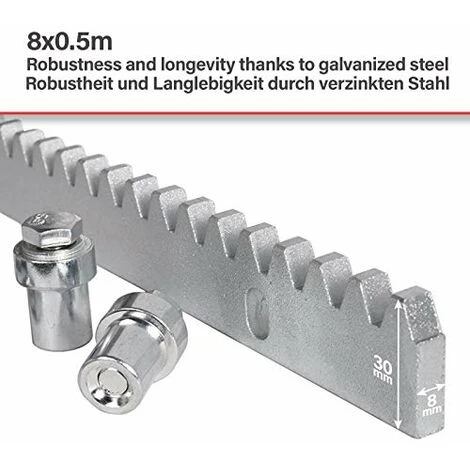 NOVA Porte Dentée Pour La Porte Coulissante Universelle Avec Vis à Vis En Acier 4 NOVA Porte Dentée Pour La Porte Coulissante Universelle Avec Vis à Vis En Acier – Image 2