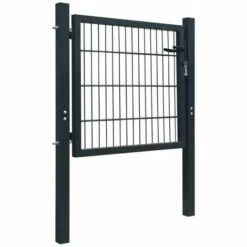 Topdeal Portillon 2D (simple) Gris Anthracite 106x130 Cm -Portail Soldes Boutique 52081663 2