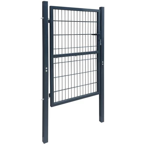 Topdeal Portillon Acier 103x250 Cm Anthracite 4 Topdeal Portillon Acier 103x250 Cm Anthracite – Image 2