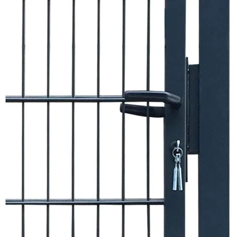 Topdeal Portillon Acier 103x250 Cm Anthracite 6 Topdeal Portillon Acier 103x250 Cm Anthracite – Image 4