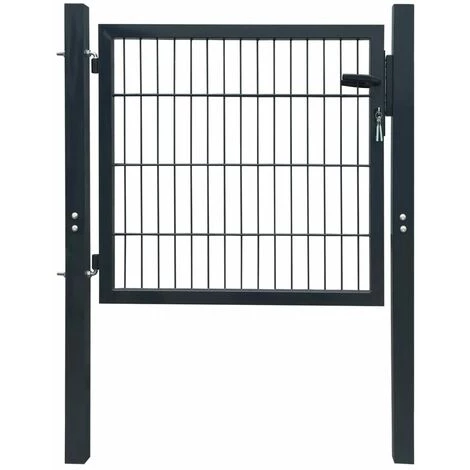 Topdeal Portillon Acier Anthracite 105x150 Cm 3 Topdeal Portillon Acier Anthracite 105x150 Cm