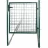 Topdeal Portail De Clôture à Porte Simple Acier Enduit De Poudre -Portail Soldes Boutique 52081759 1