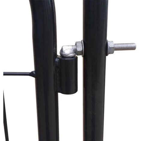 Topdeal Portail De Clôture De Jardin 100 X 100 Cm Anthracite 6 Topdeal Portail De Clôture De Jardin 100 X 100 Cm Anthracite – Image 4