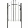Topdeal Portail De Jardin Acier 1 X 2 M Noir 1 Topdeal Portail De Jardin Acier 1 X 2 M Noir -Portail Soldes Boutique 52082139 1