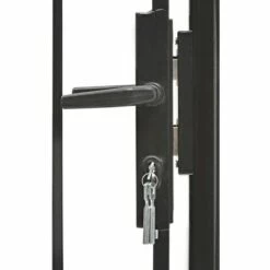 Topdeal Portail De Jardin Acier 1 X 2 M Noir 8 Topdeal Portail De Jardin Acier 1 X 2 M Noir -Portail Soldes Boutique 52082139 3