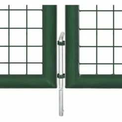 Topdeal Portillon Acier 350x75 Cm Vert -Portail Soldes Boutique 52082481 4