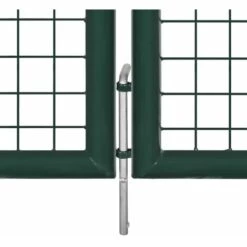 Topdeal Portail De Clôture Acier 306x150 Cm Vert -Portail Soldes Boutique 52090772 5