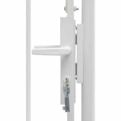 Topdeal Portail De Jardin Acier 1 X 1,75 M Blanc -Portail Soldes Boutique 52093625 4