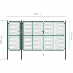 Topdeal Portail De Jardin Acier 175x395 Cm Vert 11 Topdeal Portail De Jardin Acier 175x395 Cm Vert -Portail Soldes Boutique 52093688 5