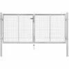 Topdeal Porte De Jardin Acier Galvanisé 306x150 Cm Argenté -Portail Soldes Boutique 52093712 1