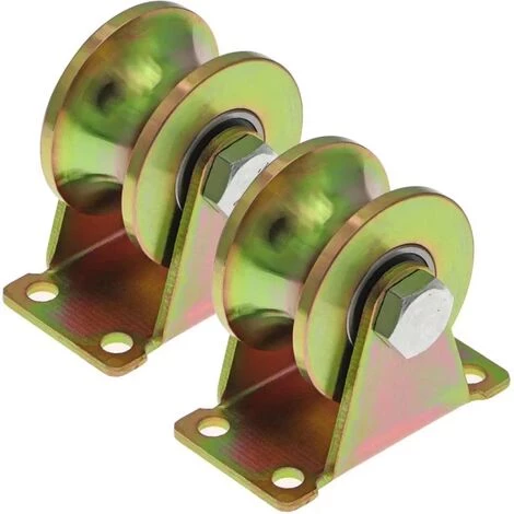 Roues Pour Portail Coulissant 50mm, Roues En Acier Avec Rainure En U, Roue à Rainure En U Pour Voie Inversée, Machine Industrielle, Porte,Starlight,2 Pcs 3 Roues Pour Portail Coulissant 50mm, Roues En Acier Avec Rainure En U, Roue à Rainure En U Pour Voie Inversée, Machine Industrielle, Porte,Starlight,2 Pcs