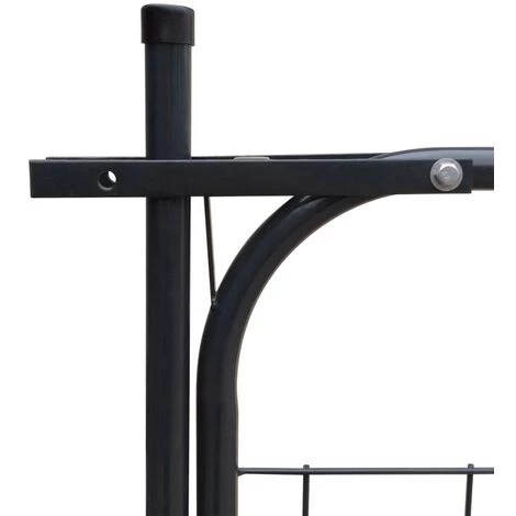 LITZEE Portail De Clôture De Jardin 100 X 100 Cm Anthracite # 6 LITZEE Portail De Clôture De Jardin 100 X 100 Cm Anthracite # – Image 4