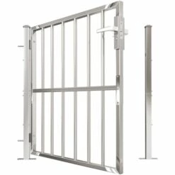 VidaXL Portail De Jardin 100x100 Cm Acier Inoxydable - Argent -Portail Soldes Boutique 54141598 5