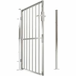 VidaXL Portail De Jardin 100x150 Cm Acier Inoxydable - Argent -Portail Soldes Boutique 54141600 5