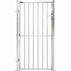 VidaXL Portail De Jardin 100x180 Cm Acier Inoxydable - Argent -Portail Soldes Boutique 54141601 3