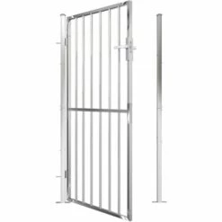 VidaXL Portail De Jardin 100x180 Cm Acier Inoxydable - Argent -Portail Soldes Boutique 54141601 5