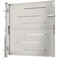 VidaXL Portail De Jardin 100x100 Cm Acier Inoxydable - Argent -Portail Soldes Boutique 54141603 4