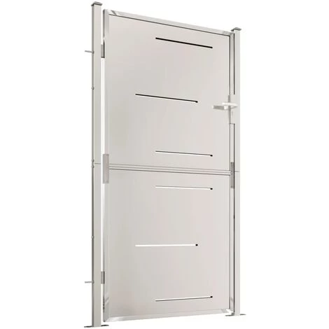VidaXL Portail De Jardin 100x180 Cm Acier Inoxydable - Argent 3 VidaXL Portail De Jardin 100x180 Cm Acier Inoxydable - Argent
