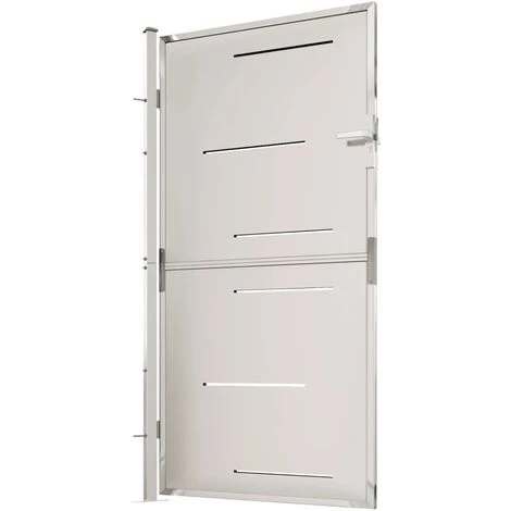 VidaXL Portail De Jardin 100x180 Cm Acier Inoxydable - Argent 6 VidaXL Portail De Jardin 100x180 Cm Acier Inoxydable - Argent – Image 4