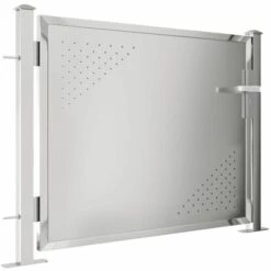 VidaXL Portail De Jardin 100x75 Cm Acier Inoxydable - Argent