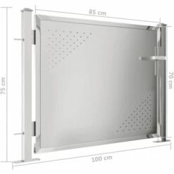 VidaXL Portail De Jardin 100x75 Cm Acier Inoxydable - Argent -Portail Soldes Boutique 54141607 3
