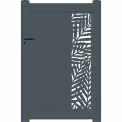 PACKIT Portillon Aluminium Découpe Laser En Kit Dimension L.1000 (entre Piliers) X H.1500 Mm Couleurs Gris (RAL 7016) -Portail Soldes Boutique 54258305 3