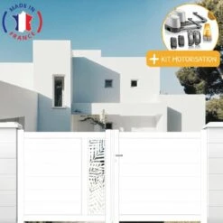 PACKIT Portail Aluminium Battant Découpe Laser En Kit + Motorisation Dimension L.3000 (entre Piliers) X H.1500 Mm Couleurs Blanc (RAL 9010) 9 PACKIT Portail Aluminium Battant Découpe Laser En Kit + Motorisation Dimension L.3000 (entre Piliers) X H.1500 Mm Couleurs Blanc (RAL 9010) -Portail Soldes Boutique 54266383 3