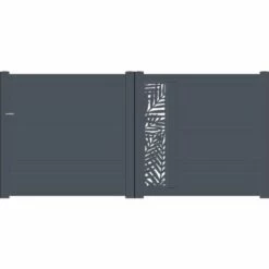 PACKIT Portail Aluminium Coulissant Découpe Laser En Kit Dimension L.3000 (entre Piliers) X H.1500 Mm Couleurs Gris (RAL 7016) -Portail Soldes Boutique 54451427 3