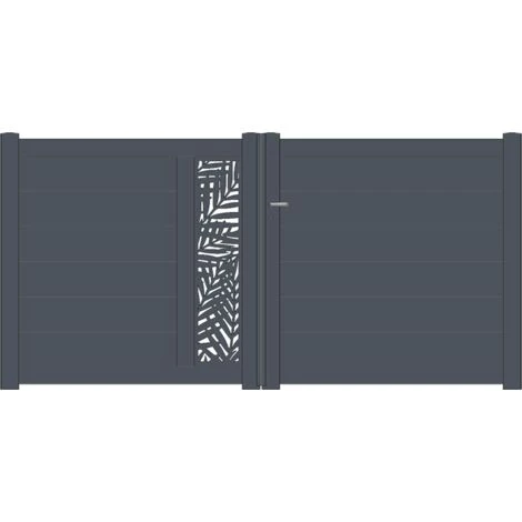 PACKIT Portail Aluminium Battant Découpe Laser En Kit Dimension L.3000 (entre Piliers) X H.1500 Mm Couleurs Blanc (RAL 9010) 5 PACKIT Portail Aluminium Battant Découpe Laser En Kit Dimension L.3000 (entre Piliers) X H.1500 Mm Couleurs Blanc (RAL 9010) – Image 3