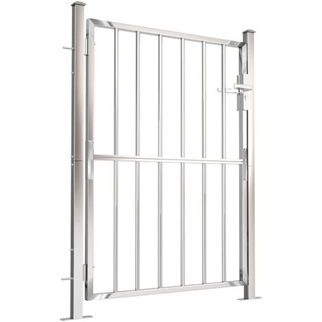 YOUTHUP Portail De Jardin 100x125 Cm Acier Inoxydable - Argent 4 YOUTHUP Portail De Jardin 100x125 Cm Acier Inoxydable - Argent – Image 2