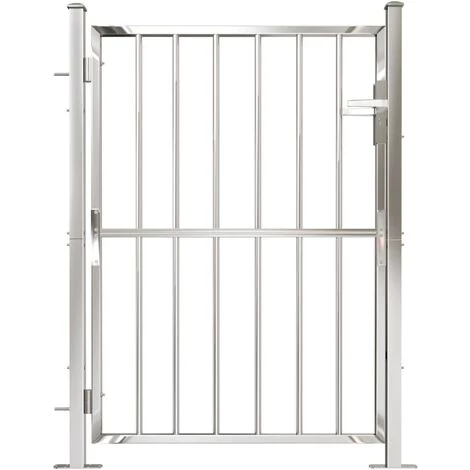 YOUTHUP Portail De Jardin 100x125 Cm Acier Inoxydable - Argent 5 YOUTHUP Portail De Jardin 100x125 Cm Acier Inoxydable - Argent – Image 3