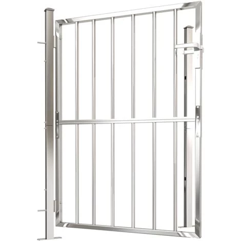 YOUTHUP Portail De Jardin 100x125 Cm Acier Inoxydable - Argent 6 YOUTHUP Portail De Jardin 100x125 Cm Acier Inoxydable - Argent – Image 4