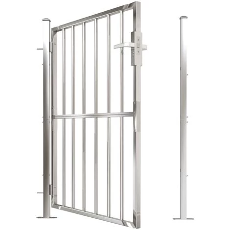 YOUTHUP Portail De Jardin 100x125 Cm Acier Inoxydable - Argent 7 YOUTHUP Portail De Jardin 100x125 Cm Acier Inoxydable - Argent – Image 5