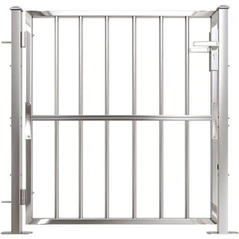 YOUTHUP Portail De Jardin 100x100 Cm Acier Inoxydable - Argent 5 YOUTHUP Portail De Jardin 100x100 Cm Acier Inoxydable - Argent – Image 3