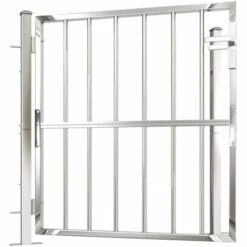 YOUTHUP Portail De Jardin 100x100 Cm Acier Inoxydable - Argent 10 YOUTHUP Portail De Jardin 100x100 Cm Acier Inoxydable - Argent -Portail Soldes Boutique 54515053 4