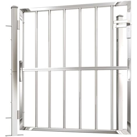 YOUTHUP Portail De Jardin 100x100 Cm Acier Inoxydable - Argent 6 YOUTHUP Portail De Jardin 100x100 Cm Acier Inoxydable - Argent – Image 4