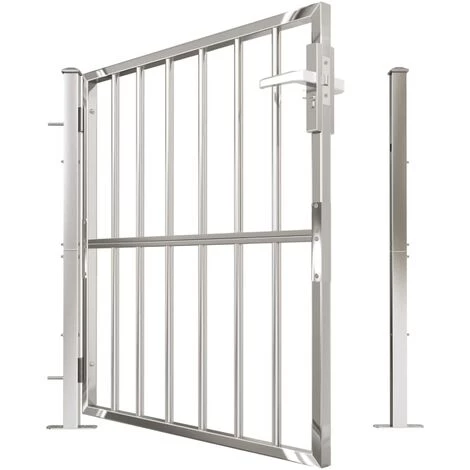 YOUTHUP Portail De Jardin 100x100 Cm Acier Inoxydable - Argent 7 YOUTHUP Portail De Jardin 100x100 Cm Acier Inoxydable - Argent – Image 5