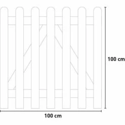 ALCE Portail De Jardin En Bois 100x100cm Clôture D'entrée De Jardin Mini -Portail Soldes Boutique 54655285 3