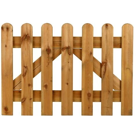 ALCE Portail De Jardin En Bois 100x70cm Clôture D'entrée De Jardin Mini 4 ALCE Portail De Jardin En Bois 100x70cm Clôture D'entrée De Jardin Mini – Image 2